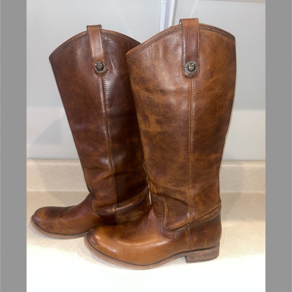 Frye Melissa Button Leather Tall Riding Boots - Picture 6 of 9